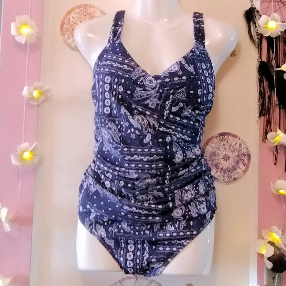 Clwerk (XL) Blue Printed One Piece